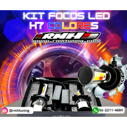 KIT FOCOS LED H7 colores.